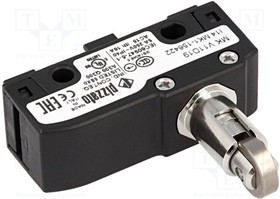 MKV11D19, Микропереключатель SNAP ACTION; с поперечным роликом; SPDT
