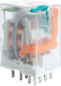 Реле R2N-2012-23-5012-WT, 2CO, 12A(250VAC), 12VAC, мех. инд., тест-кнопка