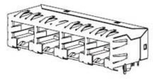 44150-0005, Modular Connectors / Ethernet Connectors 8/8 2 PORT MOD JACK R/A LO PRO 44150-0005, Modular Connectors / Ethernet Connectors 8/8 2 PORT MOD JACK R/A LO PRO
