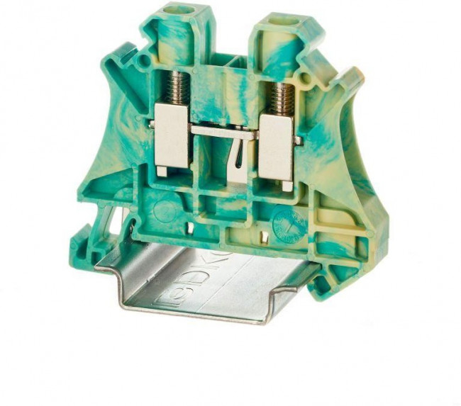 TUR-6-PE, Клемма заземления , винтовой зажим, 2 точки подключения, 6 кв.мм