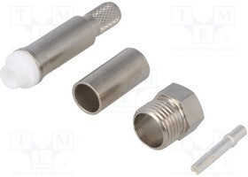 J01701A0007, Вилка, FME, "мама", прямой, обжим, на провод