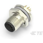 T4140012121-000, Разъем Кабеля, M12, Male, 12 Positions, Штырь на Печатную Плату, Прямой Монтаж в Па