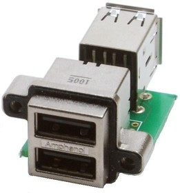 MUSB-C311-30, USB Connectors USB RECPT ON PCB RA IP67 DUAL A USB TERM MUSB-C311-30, USB Connectors USB RECPT ON PCB RA IP67 DUAL A USB TERM
