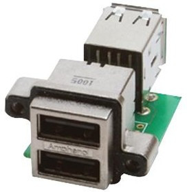 MUSB-C311-30, USB Connectors USB RECPT ON PCB RA IP67 DUAL A USB TERM MUSB-C311-30, USB Connectors USB RECPT ON PCB RA IP67 DUAL A USB TERM