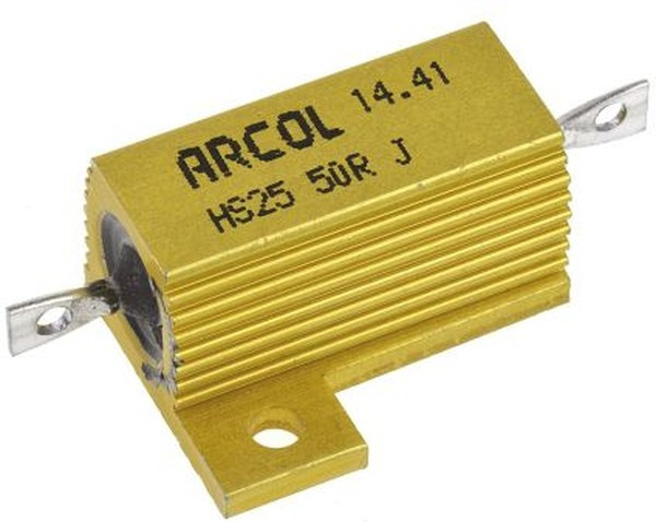 HS25 50R J, 50 25W Wire Wound Chassis Mount Resistor HS25 50R J ±5%