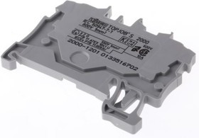 2000-1201, Клеммная колодка на DIN рейку, 2 вывод(-ов), 24 AWG, 16 AWG, 1.5 мм², Зажим, 18 А