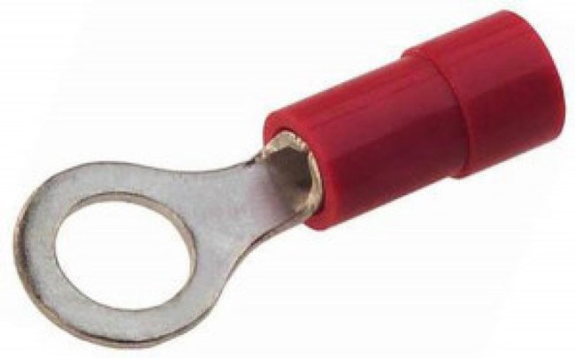 19054-0042, Клемма с кольцевым наконечником, M6, 1/4", 18 AWG, 1.5 мм², InsulKrimp 19054, Красный 19054-0042, Клемма с кольцевым наконечником, M6, 1/4", 18 AWG, 1.5 мм², InsulKrimp 19054, Красный