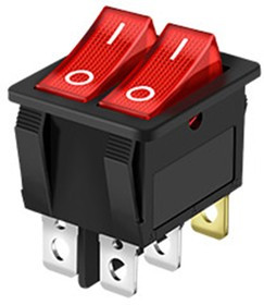 PL2371, Выключатель двухклавишный 6 контактов