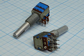 Резистор переменный поворотный 50кx2\A\13мм\S7x35\A50K AB0\TOCOS; №7237 РПвр 50кx2\A\13мм\S7x35\A50K