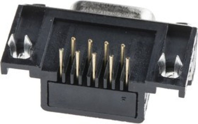 9 Way Right Angle Through Hole D-sub Connector Socket, 2.77mm Pitch, with 4-40 UNC Screwlocks 9 Way Right Angle Through Hole D-sub Connector Socket, 2.77mm Pitch, with 4-40 UNC Screwlocks
