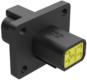 AT04-4P-CL06, Conn Housing RCP 4 POS Crimp ST Flange Mount Black Box AT04-4P-CL06, Conn Housing RCP 4 POS Crimp ST Flange Mount Black Box