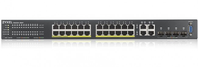 Коммутатор Zyxel NebulaFlex Pro GS2220-28HP GS2220-28HP-EU0101F 28x1Гбит/с 24PoE 24PoE+ 375W управляемый Коммутатор Zyxel NebulaFlex Pro GS2220-28HP GS2220-28HP-EU0101F 28x1Гбит/с 24PoE 24PoE+ 375W управляемый
