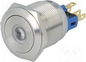 V22-21D-12G-S, Переключатель: антивандальный, Пол: 2, SPST-NO + SPST-NC, IP65