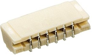 SM06B-XSRS-ETB(LF)(SN), XSR Series Straight Surface Mount PCB Header, 6 Contact(s), 0.6mm Pitch, 1 Row(s), Shrouded