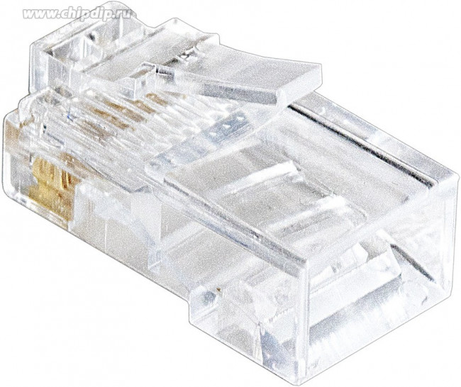 Коннектор RJ-45 Кат.5 (V) (8P8C) ExeGate под одножильный кабель
