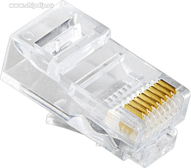 Коннектор RJ-45 Кат.5 (V) (8P8C) ExeGate под одножильный кабель