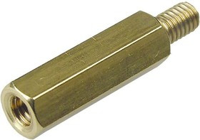 PCHSN-15, Стойка для печатных плат, шестигр., латунь, М3, 15мм