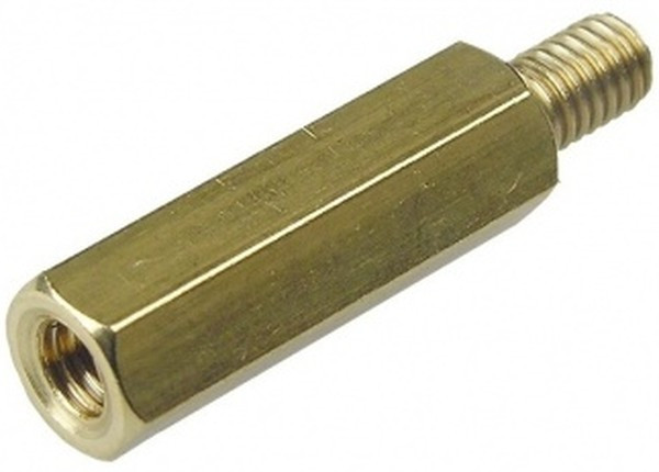 PCHSN-15, Стойка для печатных плат, шестигр., латунь, М3, 15мм