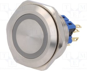 V30-11E-12B-S, Переключатель: антивандальный, Пол: 2, SPDT, 3A/220ВAC, 5A/24ВDC