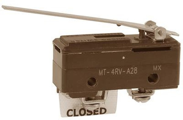 MT-4RV-A28, Switch Snap Action N.O./N.C. SPDT Roller Lever 10A 125VAC 125VDC 186.42VA 1.25N Screw Mount Screw