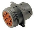 HD10-9-96P, Automotive Connectors RECPT HD10 9 WAY FLANGE