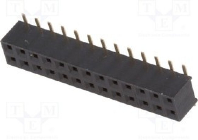 ZL266-26DG, Гнездо, штыревой, "мама", PIN 26, вертикальный, 2мм, SMT, 2x13