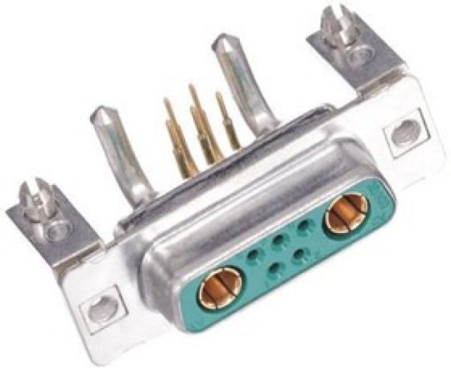 3007W2SCT56N40X, D-Sub Mixed Contact Connectors 7W2 SOLDER CUP FEMALE R/A 20 AMP