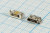 Гнездо micro USB, Тип B, реверсивное (reverse), 5 контактов, SMD на плату; №13479 гн microUSB REV\B\5C4HP\плат\ угл\\microUSBB5SD4REV