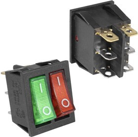 KCD4-2101N-C3-RG/6P on-off, Клавишный переключатель KCD4-2101N-C3-RG/6P, ON-OFF KCD4-2101N-C3-RG/6P on-off, Клавишный переключатель KCD4-2101N-C3-RG/6P, ON-OFF