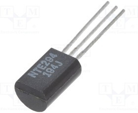 NTE294, Транзистор: PNP, биполярный, 50В, 1А, 1Вт, TO92