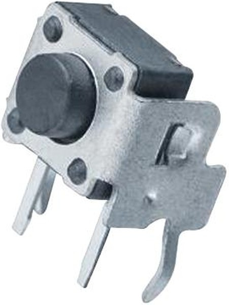 431256038716, Black Tactile Switch, SPST 50 mA @ 12 V dc 1.3mm Through Hole