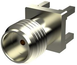 PCB.SMAFSTJ.NI, RF Connector, SMA, Brass, Socket, Straight, 50Ohm, Soldering