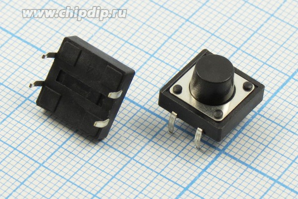 Тактовая кнопка, 12x12x 8.0, алгоритм работы NO, контакты 4PF, TS-2201