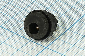 Разъем питания DC розетка , 2.5D5.5, 3C, ON-OFF, на блок М13, DJK-09B