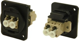 CP30214X, Оптоволоконный адаптер, Plain Hole, MM, LC Duplex, LC Duplex, Straight Panel Adapter, FT