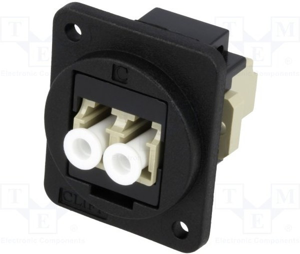 CP30214X, Оптоволоконный адаптер, Plain Hole, MM, LC Duplex, LC Duplex, Straight Panel Adapter, FT