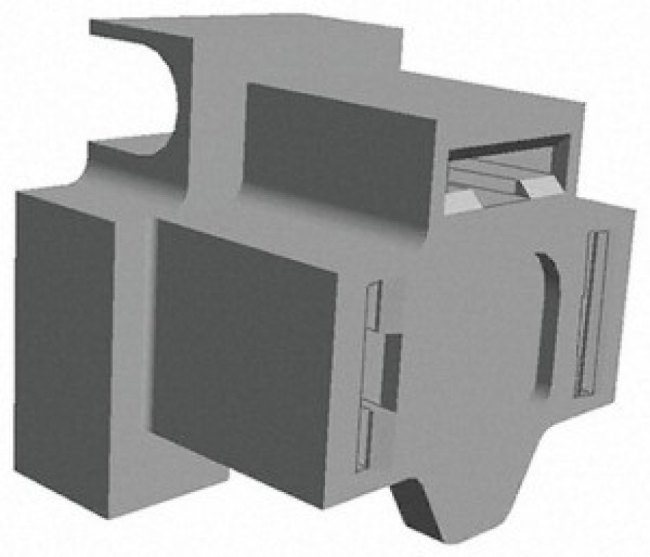 925176-5, Conn Housing RCP 3 POS Crimp ST Black Carton