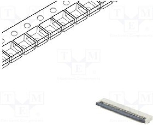 DS1020-11-40VBT1-R, Разъем: FFC (FPC); горизонтальный; PIN: 40; ZIF; SMT; луженые; 30мОм DS1020-11-40VBT1-R, Разъем: FFC (FPC); горизонтальный; PIN: 40; ZIF; SMT; луженые; 30мОм
