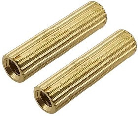 Стойка для печатных плат латунная М2 с накаткой, высота 8 мм (мама-мама)