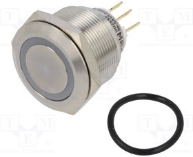 LAS1GQ25-11EG24VS, Переключатель: антивандальный; Пол: 2; SPDT; 3A/220ВAC; 5A/24ВDC