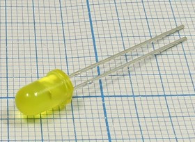 Светодиод 5 x 9, желтый, 40 мкд, угол 30, цвет линзы: желтый матовый, SL-522YDAF, VOISE