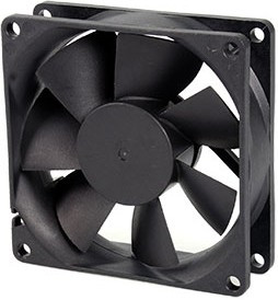 EC8025H12S, Вентилятор 12В, 80х80х25мм , подш. скольжения, 3000 об/мин