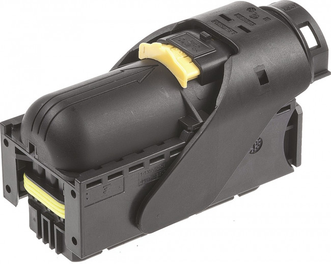 284743-1, Conn Housing RCP 94 POS Crimp RA Cable Mount Black Box