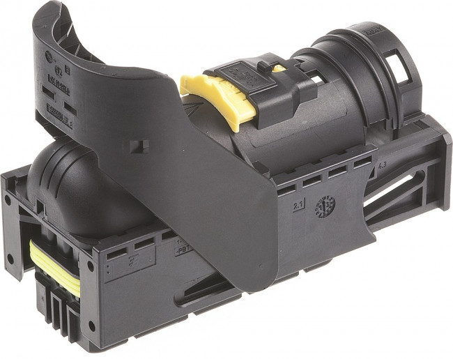 284743-1, Conn Housing RCP 94 POS Crimp RA Cable Mount Black Box