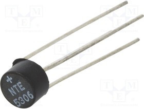 NTE5306, Диодный мост: однофазный, Urmax: 800В, If: 1,5А, Ifsm: 50А, круглая