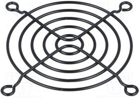 FG-08-BK, Решетка, металл, 80x80мм, винт, Цвет: черный