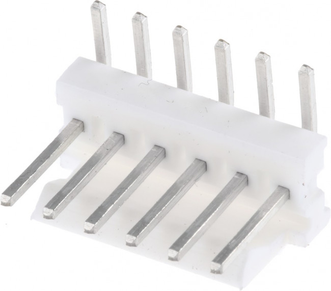 640457-6, Conn Wire to Board HDR 6 POS 2.54mm Solder RA Side Entry Thru-Hole Package