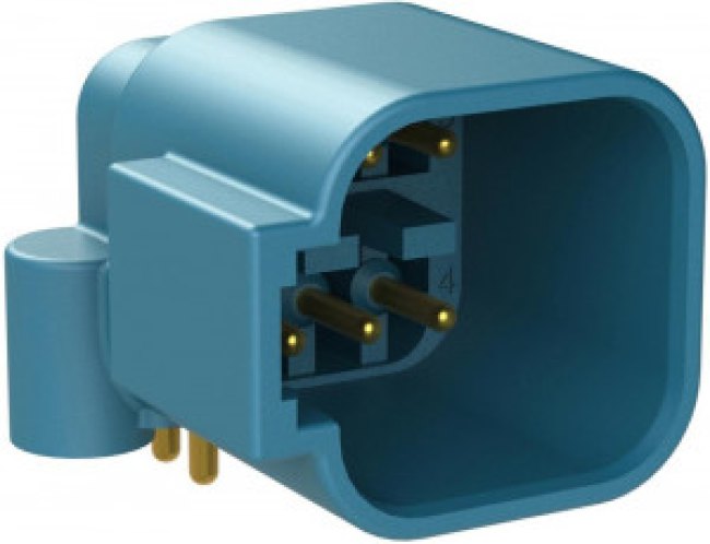 ATF13-6P2-BM11BLU, BOARD MOUNT HEADER, RIGHT ANGLE, AT, 6 PIN, SCREW BOSS, GOLD PLATE, P2 KEY