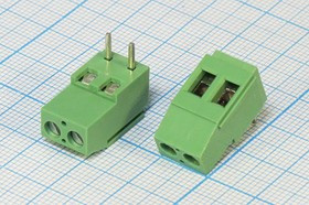 Клеммник наборный, контакты 2P5 , на плату угловой, 371-021-12
