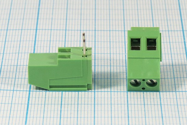 Клеммник наборный, контакты 2P5 , на плату угловой, 371-021-12